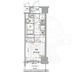 エスリード大須プレシア 1Kの間取図画像
