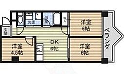 ファンシービル岩間 3DKの間取図画像