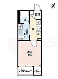 T.A柵下町2丁目 1Kの間取図画像