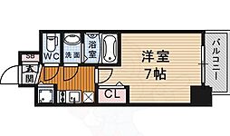 プレサンス栄ブリオ 1Kの間取図画像