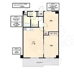 レジデンス代官町スクエア 2LDKの間取図画像