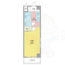 ソレイユYK 1Kの間取図画像