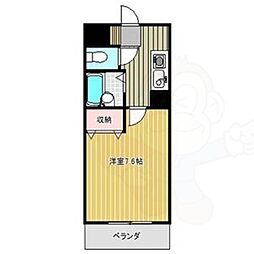 メゾンM&H ワンルームの間取図画像