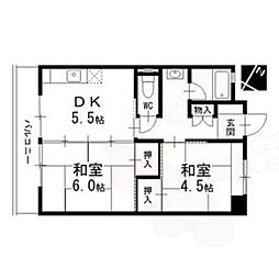 楠団地 7階/-