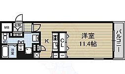 N.S.ZEAL大曽根 1Kの間取図画像