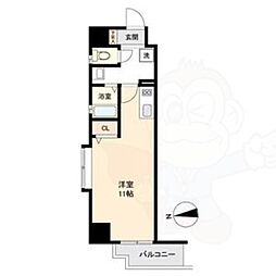 HF名駅北レジデンスEAST ワンルームの間取図画像
