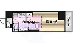 エステムコート名古屋・栄デュアルレジェンド 1Kの間取図画像