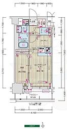 プレサンス葵デュリス 1LDKの間取図画像