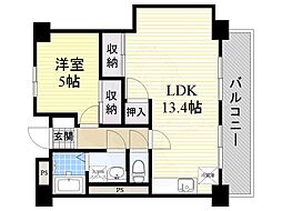 プライム八田 1LDKの間取図画像