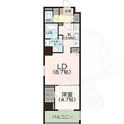 PoliCuadro Tower 1LDKの間取図画像