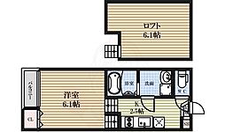 アーク名古屋 1Kの間取図画像