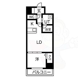アーバンパーク日吉 1LDKの間取図画像