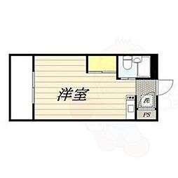 プレズ志賀公園 1Kの間取図画像