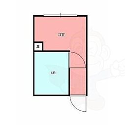 ライオンズ名古屋ビル ワンルームの間取図画像