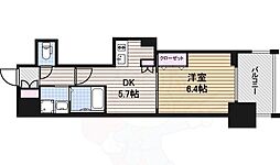 エステムプラザ名古屋駅前プライムタワー 1DKの間取図画像