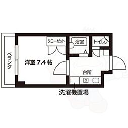 ウイステリア新瑞 1Kの間取図画像