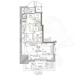 ディアレイシャス金山 1Kの間取図画像