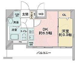 アステリ鶴舞エーナ 1DKの間取図画像