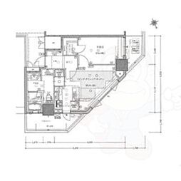 グランスイート千種タワー 1LDKの間取図画像