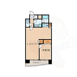 ESSE栄 1LDKの間取図画像