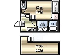 メゾンシュシュ 1Kの間取図画像