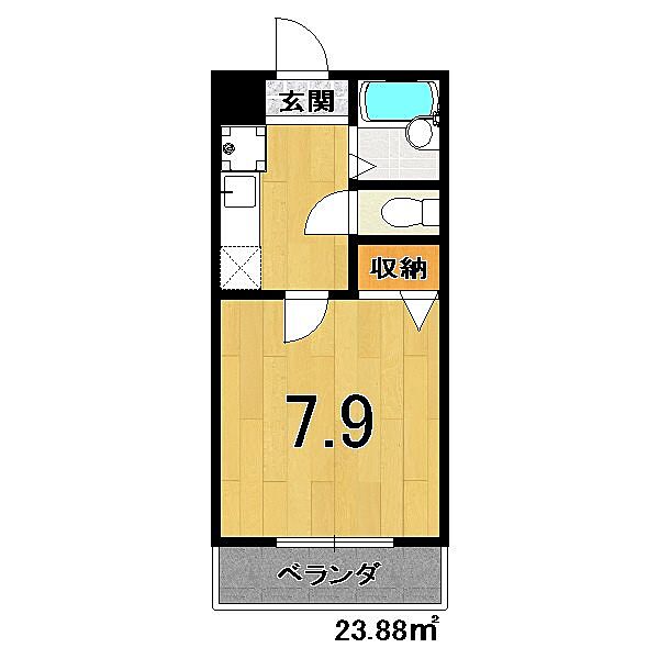 famille北清 302｜京都府京都市中京区衣棚通二条下る上妙覚寺町(賃貸マンション1K・3階・23.88㎡)の写真 その2