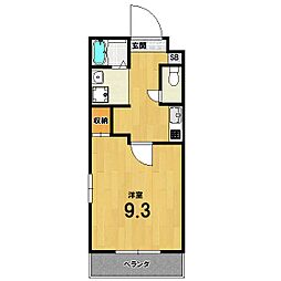 Succeed堀川一条 202 2階1Kの間取り