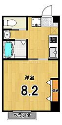 ハウスピエーメ 1Kの間取図画像
