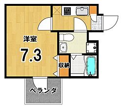 D.Clarest CREST TAPP 二条 4階1Kの間取り