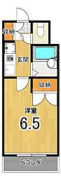 ピラーズ御所西 1Kの間取図画像