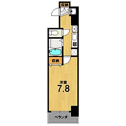 スワンズ京都西陣 1Kの間取図画像