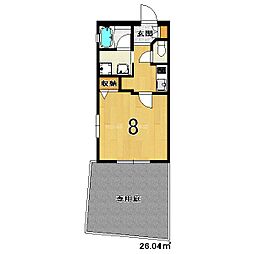 ベラジオ京都鞍馬口 1Kの間取図画像