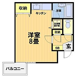 トラスティー21 ワンルームの間取図画像