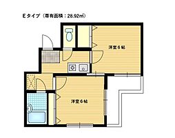 スプレール花園 3階2Kの間取り