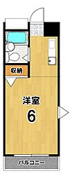 コーポ三谷 ワンルームの間取図画像