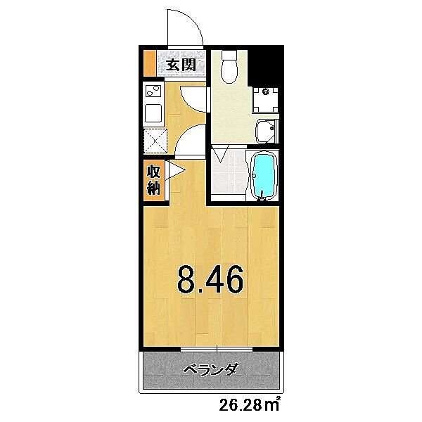 レジディア京都駅前 222｜京都府京都市南区東九条上殿田町(賃貸マンション1K・2階・26.28㎡)の写真 その2