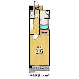 メゾンフェアリー 1Kの間取図画像