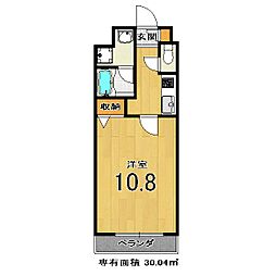 ルミナス都 1Kの間取図画像