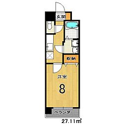 Maison・Belong 1Kの間取図画像