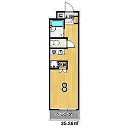 KIND3 1Kの間取図画像