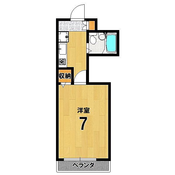 ブレアコート北山 206｜京都府京都市左京区下鴨北芝町(賃貸アパート1K・2階・22.62㎡)の写真 その2