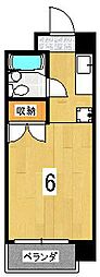 コーポ酒井 ワンルームの間取図画像