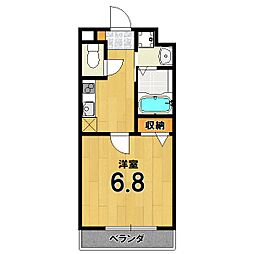 CielCourt紫野 1Kの間取図画像