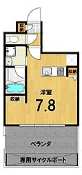 good8mirai上賀茂 ワンルームの間取図画像