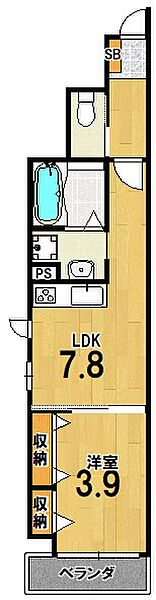 LA.Luce銀閣寺 102｜京都府京都市左京区浄土寺石橋町(賃貸アパート1DK・1階・33.34㎡)の写真 その2