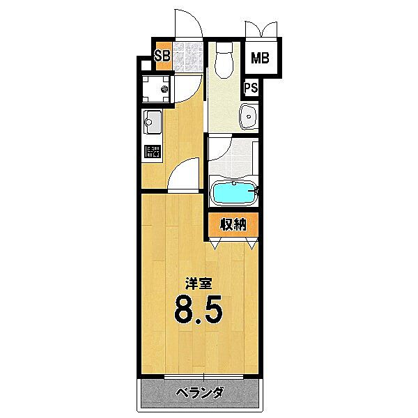 レジディア洛北 103｜京都府京都市左京区田中南西浦町(賃貸マンション1K・1階・26.46㎡)の写真 その2