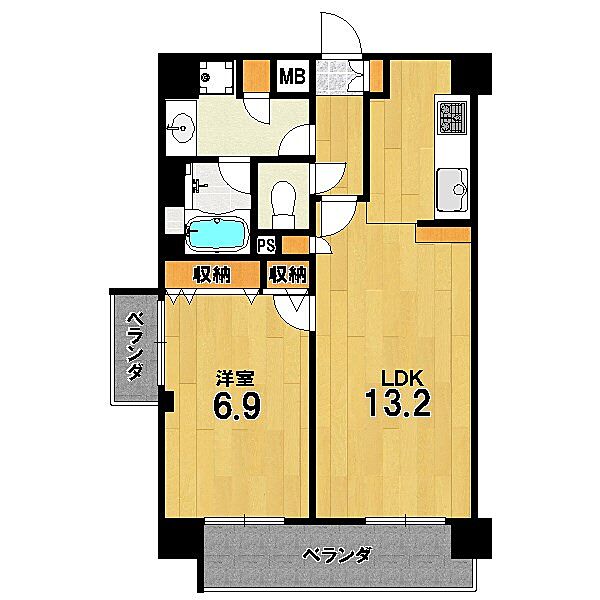 プレサンス京大南 501｜京都府京都市左京区東丸太町(賃貸マンション1LDK・7階・47.32㎡)の写真 その2