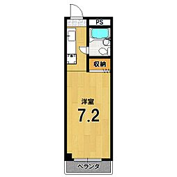 セジュール森 ワンルームの間取図画像