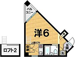 サンクレスト ワンルームの間取図画像