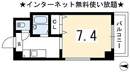 フォレストミヤザキ 1Kの間取図画像